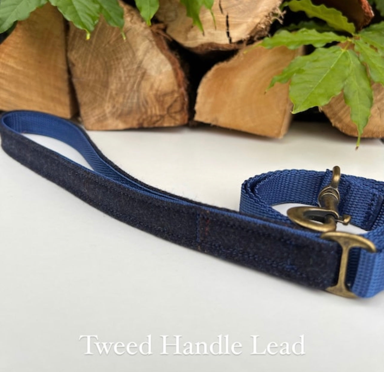 Navy Tweed Dog Lead Hunter & Co.