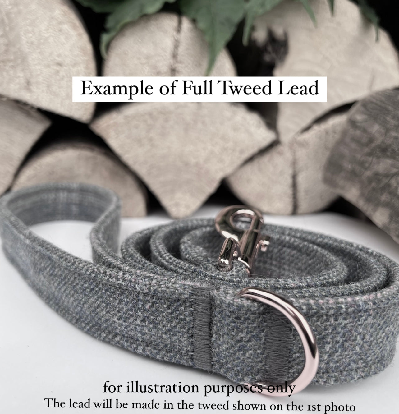 Teal Green Tweed Dog Collar Bow & Lead Set Dash Of Hounds