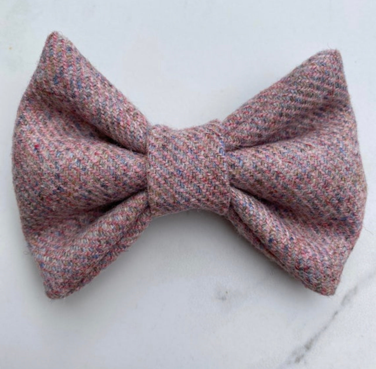 Blush Pink Tweed Dog Collar Bow & Lead Set Hunter & Co.